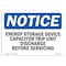 Signmission OSHA Notice, 3.5" Height, Energy Storage Device Capacitor Trip Unit Sign, 5" X 3.5", Landscape OS-NS-D-35-L-12052 - alternate 1